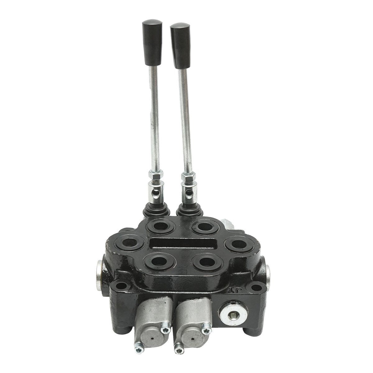 Distribuitor hidraulic cu 2 manete 150 Bar, debit 80L/min M22x1.5mm pentru Tractor Forestier si Graifer
